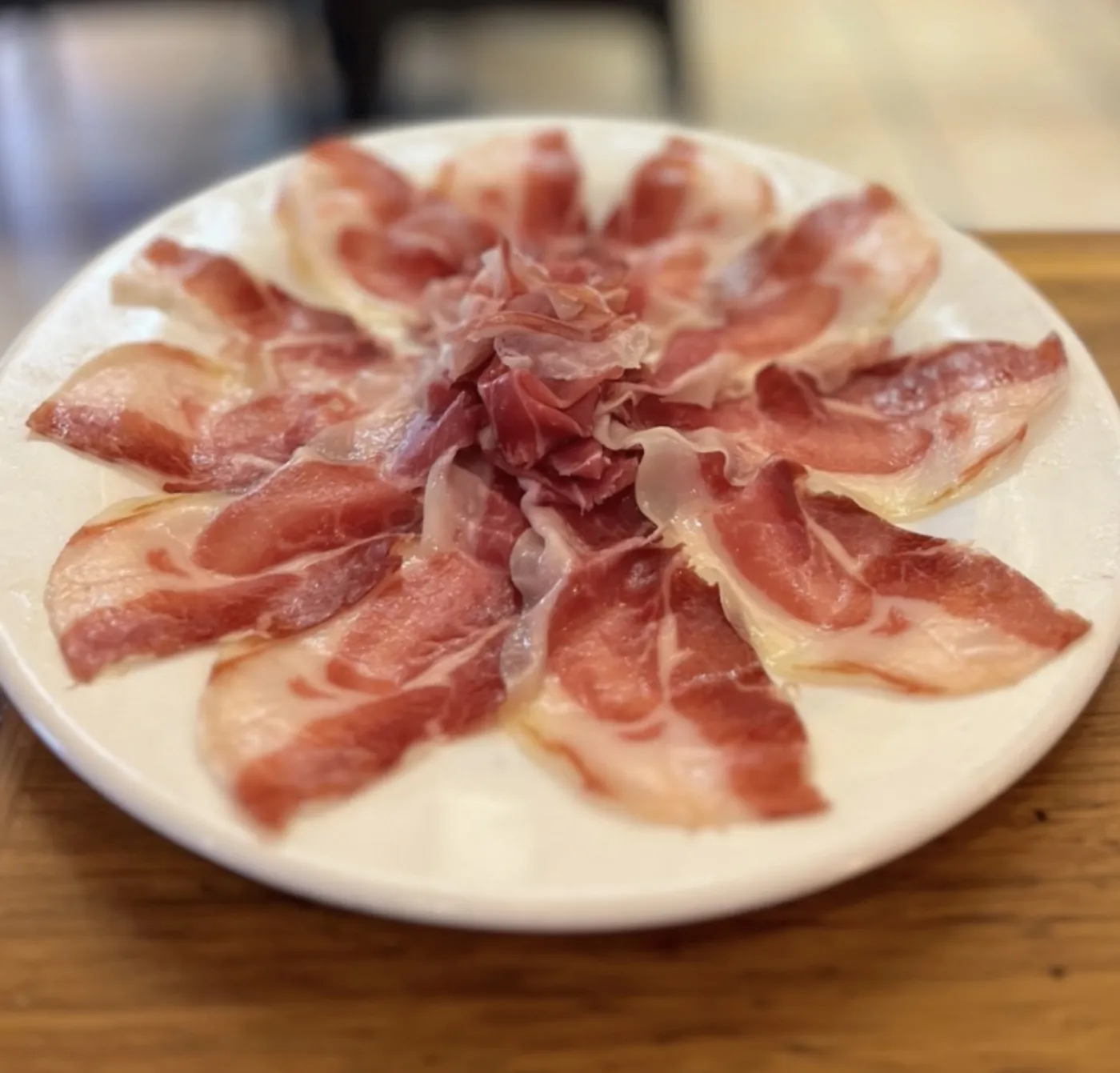 Plato de jamón ibérico